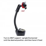 Wholesale Dual USB Car Charger Car Mount Holder HD12 (Black)